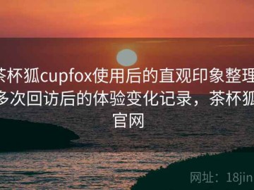 茶杯狐cupfox使用后的直观印象整理：多次回访后的体验变化记录，茶杯狐 官网