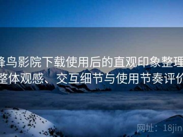 蜂鸟影院下载使用后的直观印象整理：整体观感、交互细节与使用节奏评价