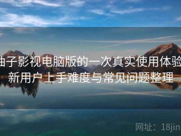 柚子影视电脑版的一次真实使用体验：新用户上手难度与常见问题整理