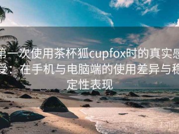 第一次使用茶杯狐cupfox时的真实感受：在手机与电脑端的使用差异与稳定性表现