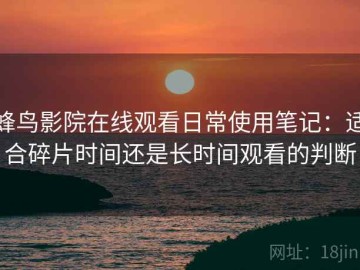 蜂鸟影院在线观看日常使用笔记：适合碎片时间还是长时间观看的判断