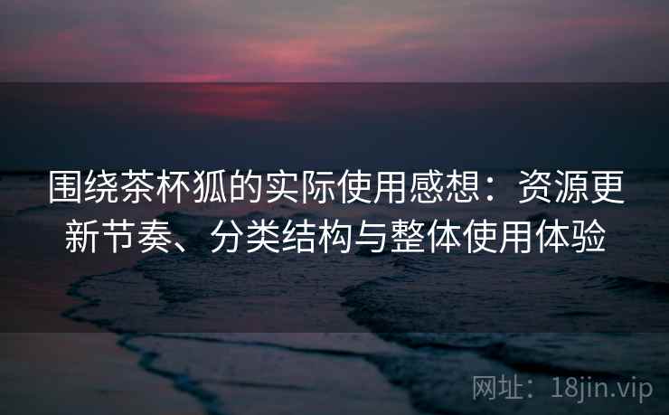围绕茶杯狐的实际使用感想：资源更新节奏、分类结构与整体使用体验
