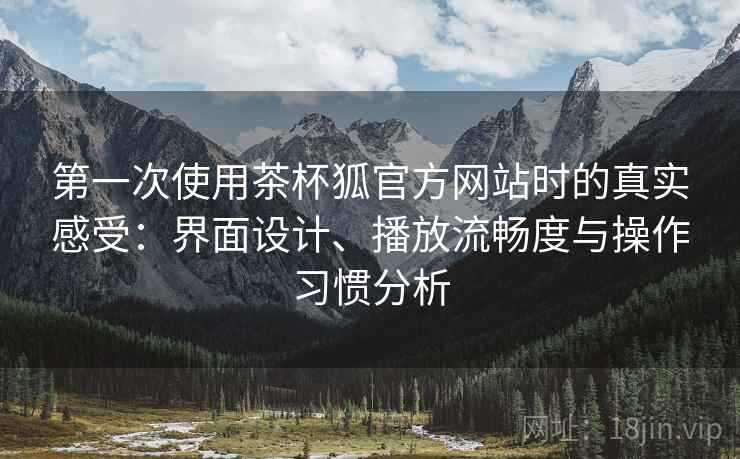 第一次使用茶杯狐官方网站时的真实感受：界面设计、播放流畅度与操作习惯分析