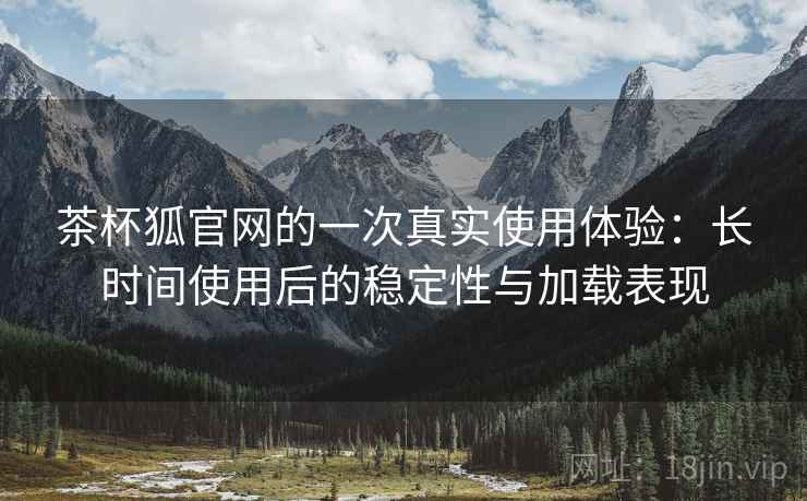 茶杯狐官网的一次真实使用体验:长时间使用后的稳定性与加载表现 茶杯狐官网的一次真实使用体验:长时间使用后的稳定性与加载表现