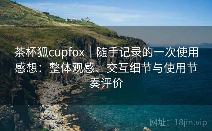 茶杯狐cupfox|随手记录的一次使用感想:整体观感、交互细节与使用节奏评价 茶杯狐cupfox|随手记录的一次使用感想:整体观感、交互细节与使用节奏评价